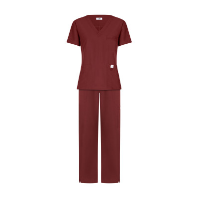 Breathing Scrub Set - Burgundy / Vinotinto
